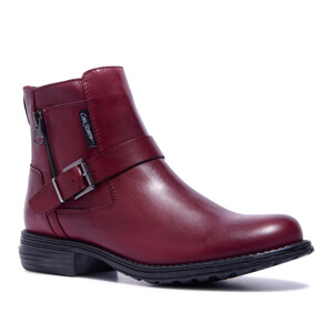 Carl Scarpa Sumaya Bordo Leather Ankle Boots